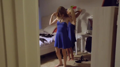My Perv Blonde Step-sis Offers Me To Fuck Her Instead of Jerking Off On TV Girls