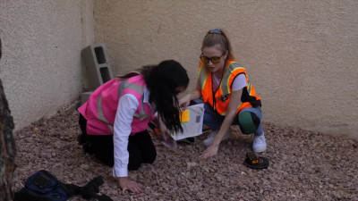 Smashing teens make lesbian love after finding a secret