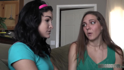 Horny stepdad pounds his stepdaughter and some MILF.