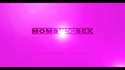 Provocative MILF deals with big cock during hot 3some with foster teens
