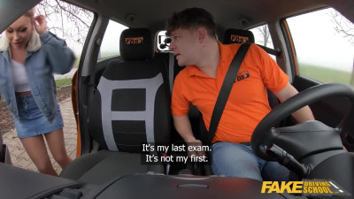 Horny Ukrainian slut is bad at driving but great at sex