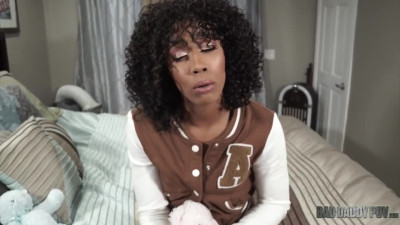 Curly Misty Stone is interested in BBC and gets an orgasm.