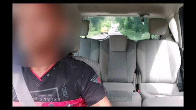 Married Muslim woman in hijab masturbates in the back seat and gets fucked in public