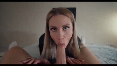 Stunning blonde with big ass fucked from behind and gets sperm on her sexy body