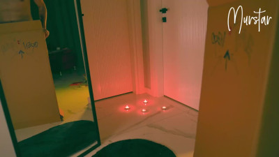 Babe cosplays Penny Wise for Halloween and gets a weird box of glory hole...