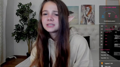Attractive teen stuffed a vibrator into kitty and moans sweetly with pleasure.