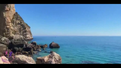 Tanned blonde offers guy to fuck during hiking by the beach - Amateur