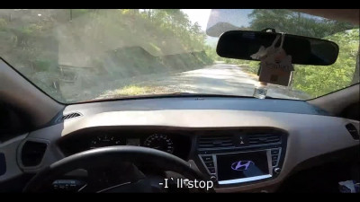 Sexy traveler teen literally fucks for water. (public sex in car)