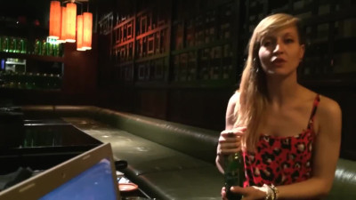 POV blowjob and anal in a club toilet
