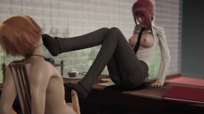 3d Japanese hentai chick trains her sex slave