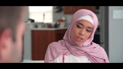 Romantic petting with a modest girl in a hijab