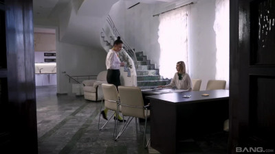 Every working meeting in the women's office ends with a group pussy licking