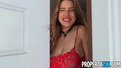 The landlord fucked a hot teen tenant with big natural tits