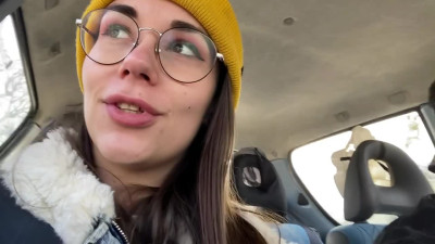 Pretty Frisky Hottie Entices Her BF Into Rounds Of Gonzo Fuck And Blowjob In the Winter Forest