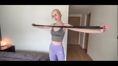 Pale russian fitness trainer fucked hard