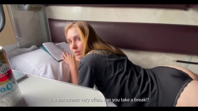 POV - Stepmom and Stepson have sex in a train compartment