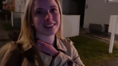 German busty chick is picked up and fucked by several horny strangers