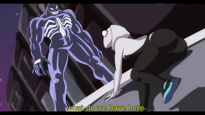 Venom stretches teen's holes in hardcore Cartoon Scene