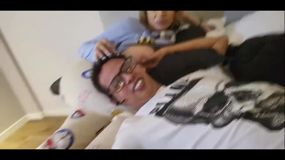Late night threesome with thicc Latina step-sisters