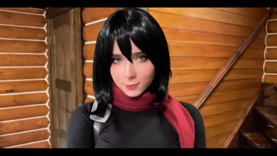 Mikasa came to Eren so that he fucked her in the ass
