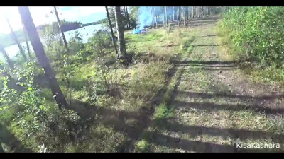 The camping lover forgot to close the tent and in the morning a dick in her pussy was waiting for her
