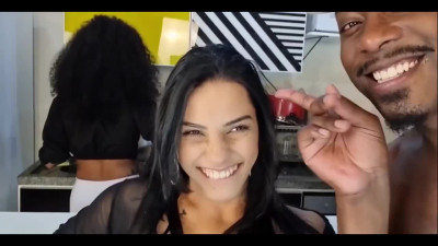 BBC fucks big ass latina in front of her friend who then joins them.