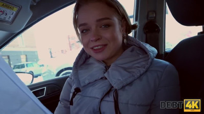 Russian debtor girl gags with cum after rough sex with stranger