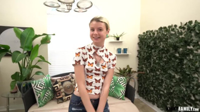 My Petite Stepsis Practices Some Fuck-tricks with My Dick