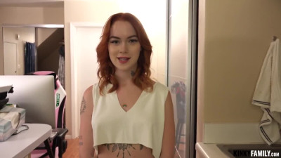 Red-haired Slim Girl Likes Hidden Intimate Games With a Dick