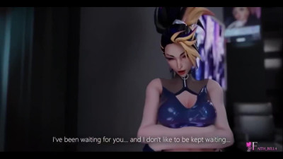 K/DA Akali and others fuck with lucky fan after concert - 3d