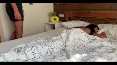 The burglar fucked a dozing bitch in the ass in her bed.