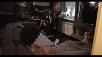 Bit titted Alt babe caught me jerking off and joined in and we had a passionate fuck.