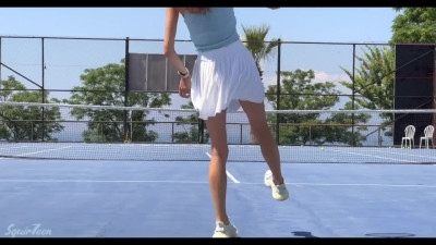 Fucking tennis loving teen through her ripped sweaty panties