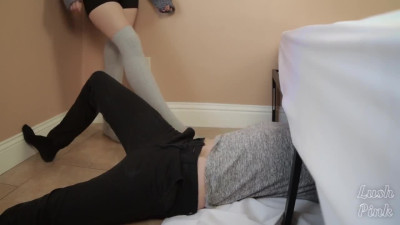 Petite babe's glass donut turns me on and my dick almost bursts from the effort.
