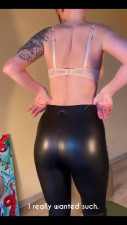 Big hot load on leggings after home fuck.