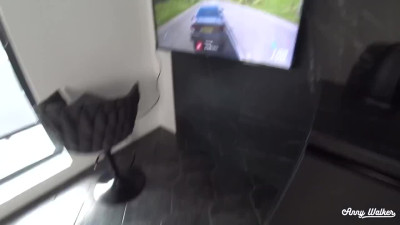 Only a cock in the pussy of a gamer teen can distract her from playing