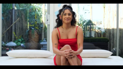 Exotic babe sucks and rides my dick at the casting.