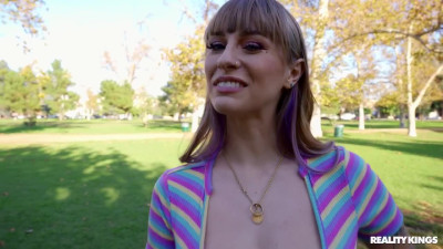 Mega busty chick Angel Youngs takes cumshots on pussy after 69 sex