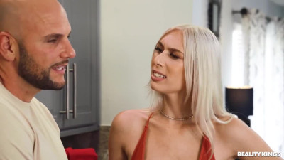 Buxom Kay Lovely fucks with athletic neighbor in the kitchen - Reality Kings