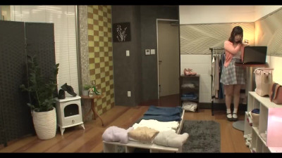 Horny Japanese Teen with Small Tits Seduced the Plumber and Fucked Him in the Garage!