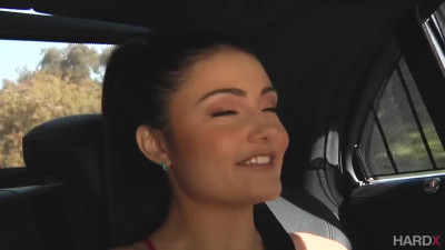 Dirty blowbang for Adria Rae with massive cumshots - Hard X