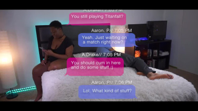 BBW Ebony Cheats on her man with her lover while he rests nearby