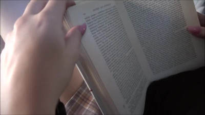 My virgin step-sis is busy studying, but I'm gonna teach her some sex lessons