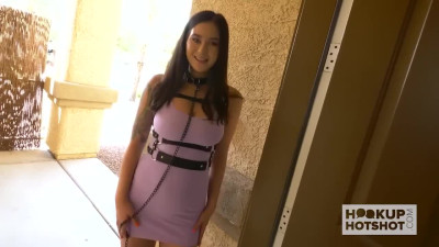 Submissive Jessie Saint on a leash having rough sex