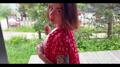 Blowjob in mountains, then sex at the summer house with PAWG