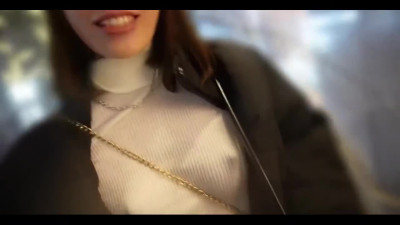 Asian student plays with her tiny nipples during crazy sex with stranger guy