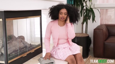 A curvy black woman passionate sex