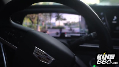 Black giant picks up short chubby Latina for extreme sex in the back seat