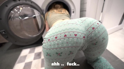 Stuck girl with big ass used as a whore by pervy stepbrother [POV]