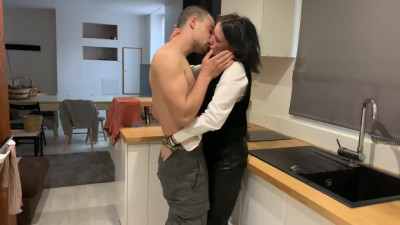 French teenage girl with nice tits lets her man take control of her